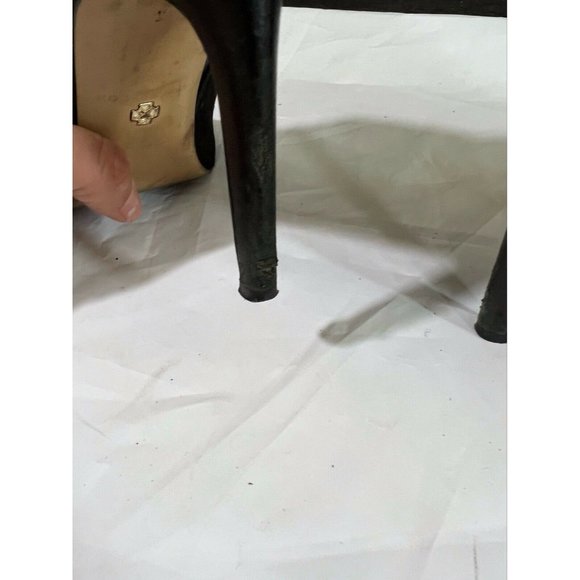 Ann Taylor Women's Black Calf Hair Peep Toe Ankle Booties Zip Size 6.5 - Picture 9 of 12